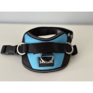ShawnCo Dog Harness No-Pull Pet Vest 3 Leash Clips Oceanic Blue Reflective Small